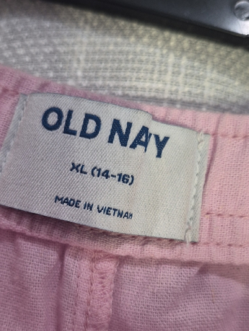 Old Navy Pale Pink Linen Drawstring Wide-Leg Pull On Pants - Picture 2 of 8